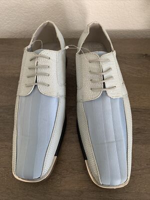 Viotti Lace Up Striped Satin Patent Oxford Designer Tuxedo 