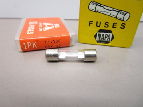 x10 Automotive Fuse Barrel Style AGX30 Fast Acting Glass 30 Amp Rating - Picture 2 of 4