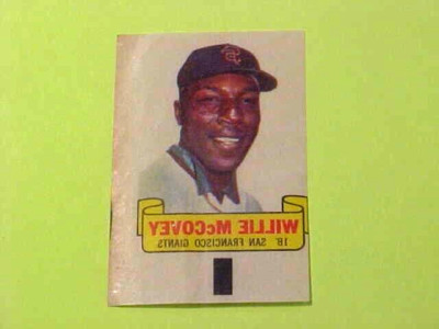 VINTAGE 1966 Topps Rub Offs Transfer Iron-On Willie McCovey  San Francisco TD7