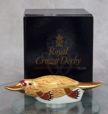 Royal Crown Derby 'Duck-billed Platypus' Ltd/Ed Boxed Paperweight with Artwork
