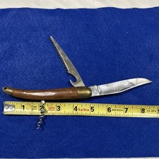 Laguiole French knife Wood/Brass Handle, Pakistan Stainless, Blade, Scaler, Plus