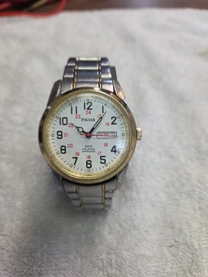 Parts Only Non-working Pulsar VJ33-X005 R 10 Railroad Approved Men's Watch 