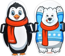 CocoNut Outdoor- Foam Snow Sled 2 Packs - Lightweight Foam Toboggans with Grip H