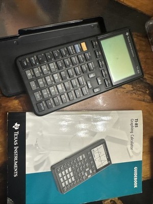 Vintage TI-85 Graphing Calculator 1985 with Data Cable and Guidebook TESTED