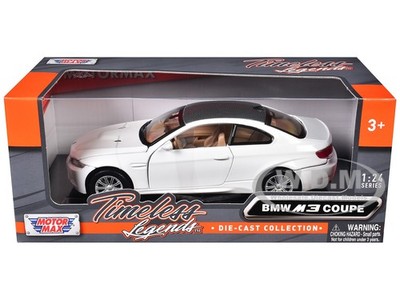 BMW M3 COUPE WHITE 1/24 DIECAST MODEL CAR BY MOTORMAX 73347 | eBay