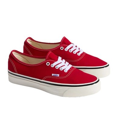 Vans Lx Authentic Reissue 44 Herren UK 10,5 Rot Canvas Niedrig Turnschuhe Schuhe