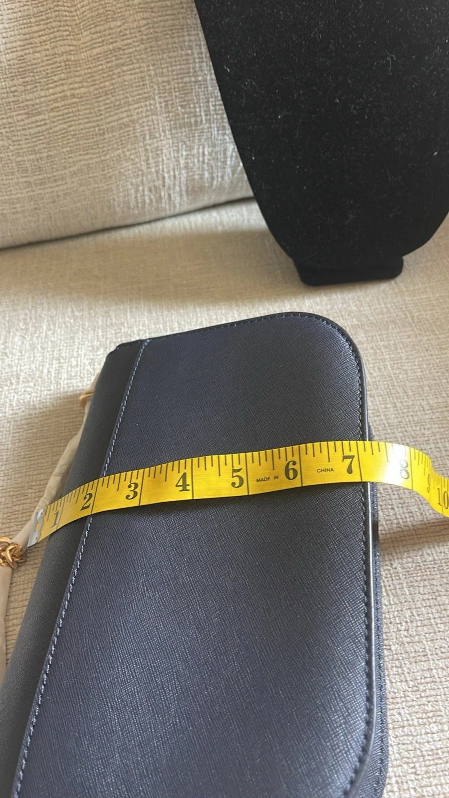 Borsa nuova con etichette Tory Burch Emerson E W patta regolabile Shlder blu navy prezzo al dettaglio consigliato $498 + collana