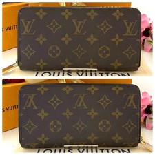 Louis Vuitton Monogram Zippy Wallet Round Zipper Long Wallet Brown