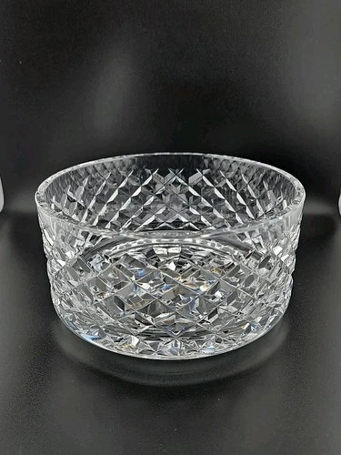 ​Vintage Waterford Crystal Alana Bowl 7" Irish Cut Glass Serving Fruit Salad