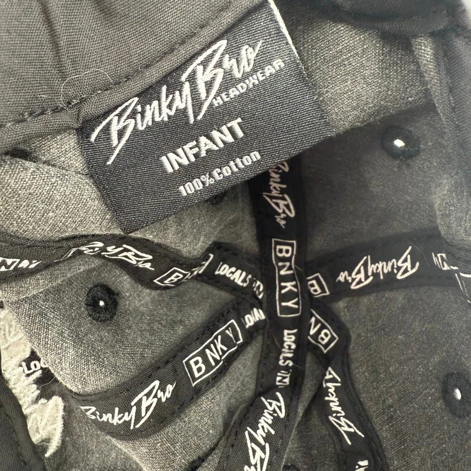 Juego de 2 sombreros Binky Bro para bebés y niños pequeños crema lavado ácido 100 % algodón niño Foto 4 de 4