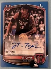2025-26 Bowman Chrome University JT Toppin Texas Tech Blue X-Fractor Auto /150