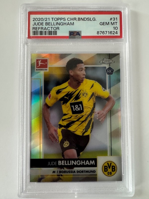 2020-21 Topps Chrome Bundesliga Jude Bellingham #31 Refractor RC PSA 10 Rookie