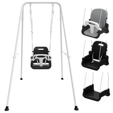 Toddler Swing with Soft Cushion, Foldable Indoor  Outdoor Baby Swing, Easy t...