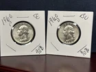 1960 P D Washington Quarters 90% Silver BU Coins Great Fillers