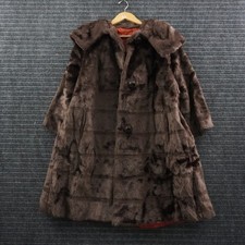 Vintage 60s Mink Fur Coat Women L Brown ILGWU Union Made Mid-Century Luxury