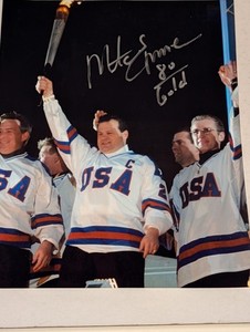 MIKE ERUZIONE  AUTOGRAPHED 8x10 PHOTO  80's Olympics