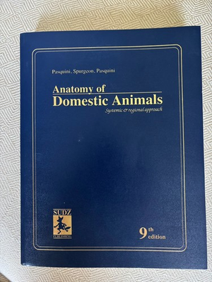 #ad Anatomy Of Domestic Animals Systemic And Regional Approach 9th Edition $65.00