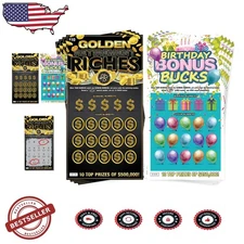Realistic Fake Lottery Tickets - 8pc Winning Prank Scratch Off Cards for Parties