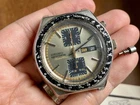 Vintage SEIKO Chronograph KAKUME Silver Dial 6138-0030 steel Watch -RUNS 4REPAIR