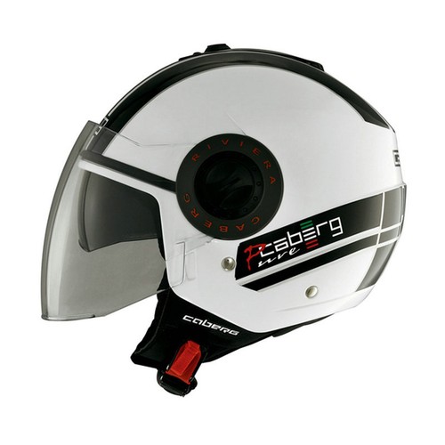 Caberg Riviera V2 Pure Open Face Motorbike Helmet Fog Free Visor White  Black XS 7658794861500 | eBay