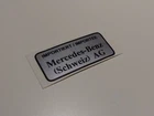 Mercedes sticker decal imported imports Mercedes-Benz Switzerland AG