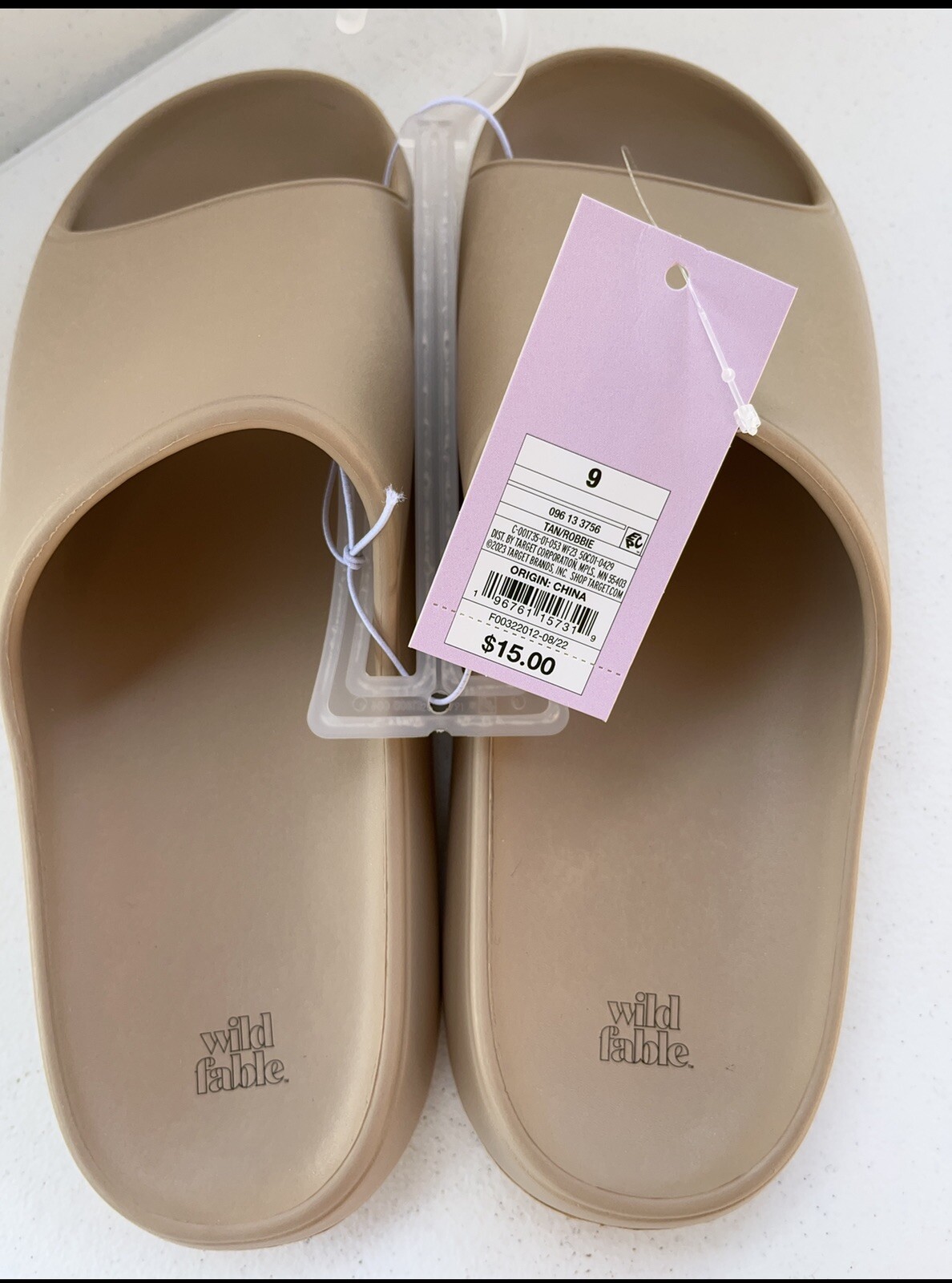 Women's Robbie Slide Sandals Tan - Wild Fable - SIZE 9 | eBay