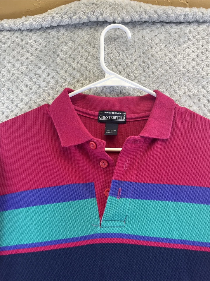 Chesterfield 男式衬衫大号拼色短袖纽扣 — 第 2/4 张图片