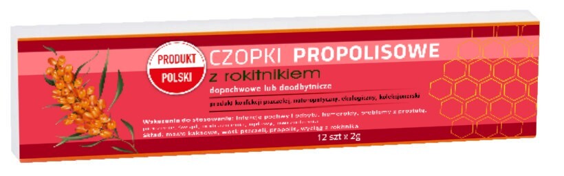 Propolis Zäpfchen mit Sanddorn 12 Stück Hämorrhoiden, Vaginal&Rektal