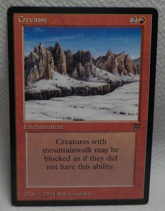 CREVASSE MAGIC THE GATHERING LEGENDS MTG 1994 Trading Card  #266