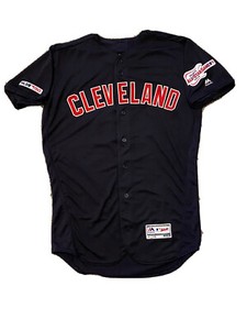 MLB Authenticated - Danny Salazar Navy Blue Jersey Issued By Cleveland Indians