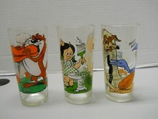 Looney Tunes Pepsi Collector's Series Glasses 1976 Porky Pig Taz Set of 3