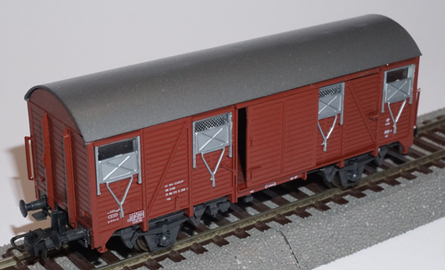 Wagon Couvert GLS Roco époque IV – DB – Brun Et Gris – HO (1/87)