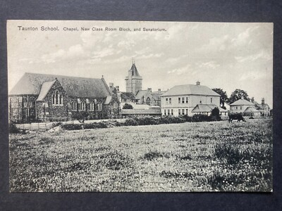 Kapelle & neues Klassenzimmer Block Taunton Schule Somerset Vintage Postkarte P37