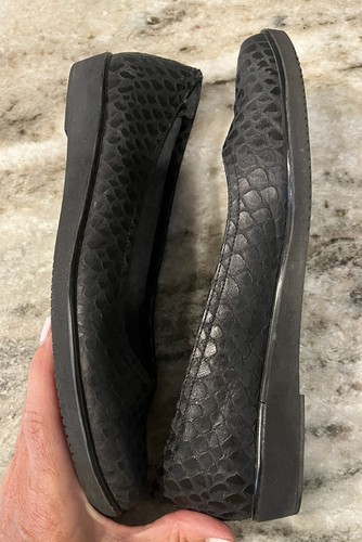 Salvatore Ferragamo Boutique Python Ballet Flats Black Women’s Size 6.5 - Picture 11 of 13