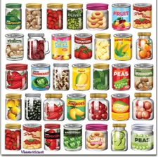 Violette Stickers  Food Fun Cans & Jars Crafts Planner Supply Scrapbook