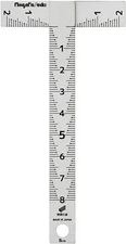 Japanese Niigataseiki SK T TYPE RULER (2x8cm) STAINLESS T-08KD Made in JAPAN