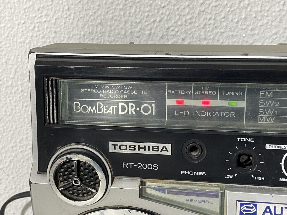 Vintage Toshiba RT-200S Stereo Boombox Cassette Recorder Player