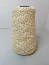 Silk City Fibers Rayon Cone Yarn Chenille Luxury 1300 YPP Cone Cream 10.4oz