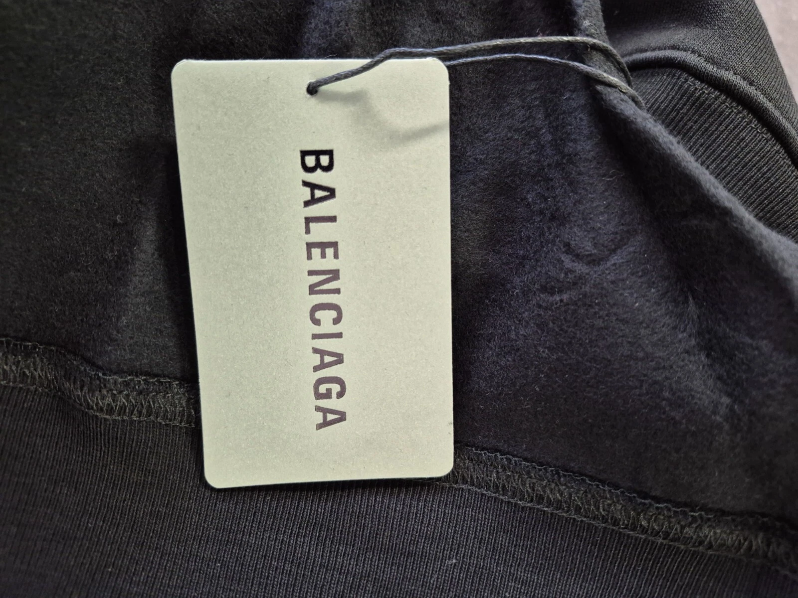 BALENCIAGA Felpa con Cappuccio Pullover Oversize Nero Taglia L 100% Cotone