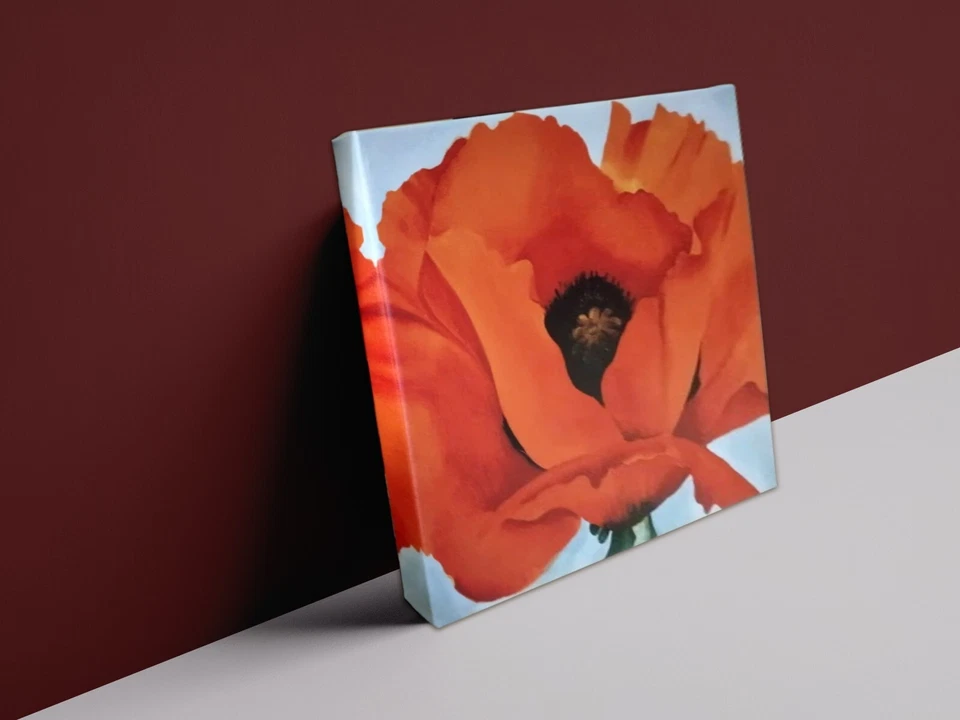 GEORGIA O'KEEFFE RED POPPY 1927  MINIMALISM ART GICLEE PRINT FINE CANVAS - Image 2 of 4