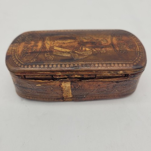Antique Norwegian Handcarved Wooden Snuff Box TAG EN PRIS, TACK GODT SNUS - Picture 10 of 12