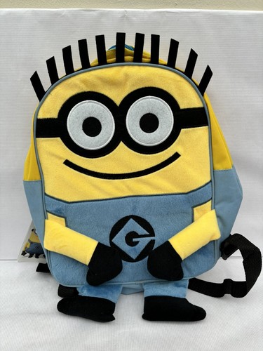 Minions bestickter Rucksack mit Plüschfront, mehrfarbig