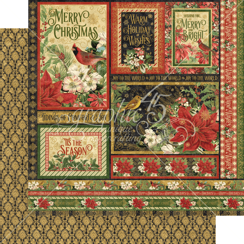 Graphic45 WARM WISHES 12x12 PACK DE COLECCIÓN álbumes de recortes 16 PAPELES + PEGATINAS - Imagen 5 de 10