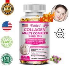 Collagen + Biotin + L-Glutathione - Premium Marine Collagen - 30 TO 120 Capsules