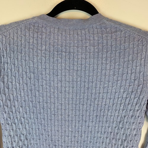 Tommy Hilfiger Strickpullover lila Zopfmuster V-Ausschnitt Damen Größe ca. M - Bild 7 von 10