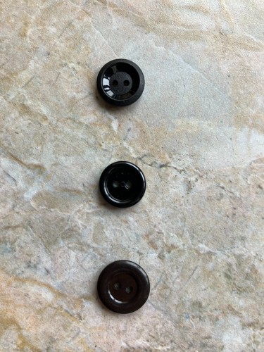 Black 2 hole Buttons 6 pack Choose Style B10,14,36,41-2 - Picture 4 of 6