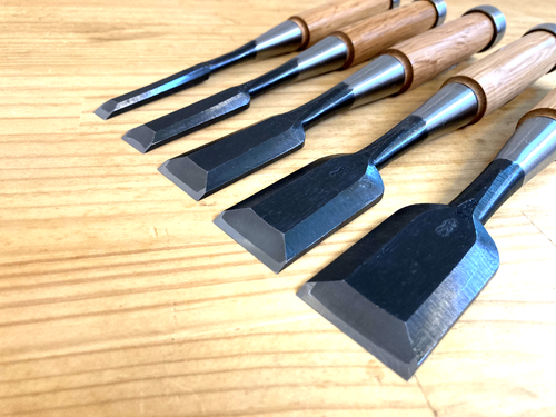 Japanese chisel Chisel “NOMIKATSU”, set of 5, with case, brand name New Unused - Picture 2 of 21