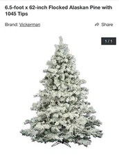 Vickerman Flocked Christmas Tree