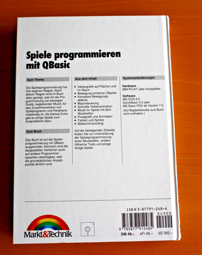 Programowanie gier z QBasic - Z wydawnictwa Markt & Technik - z 1991 roku - Zdjęcie 3 z 11