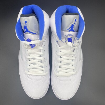 すず　1207　♡ Nike Air Jordan 5 Retro Stealth Size 9 OG V White Blue